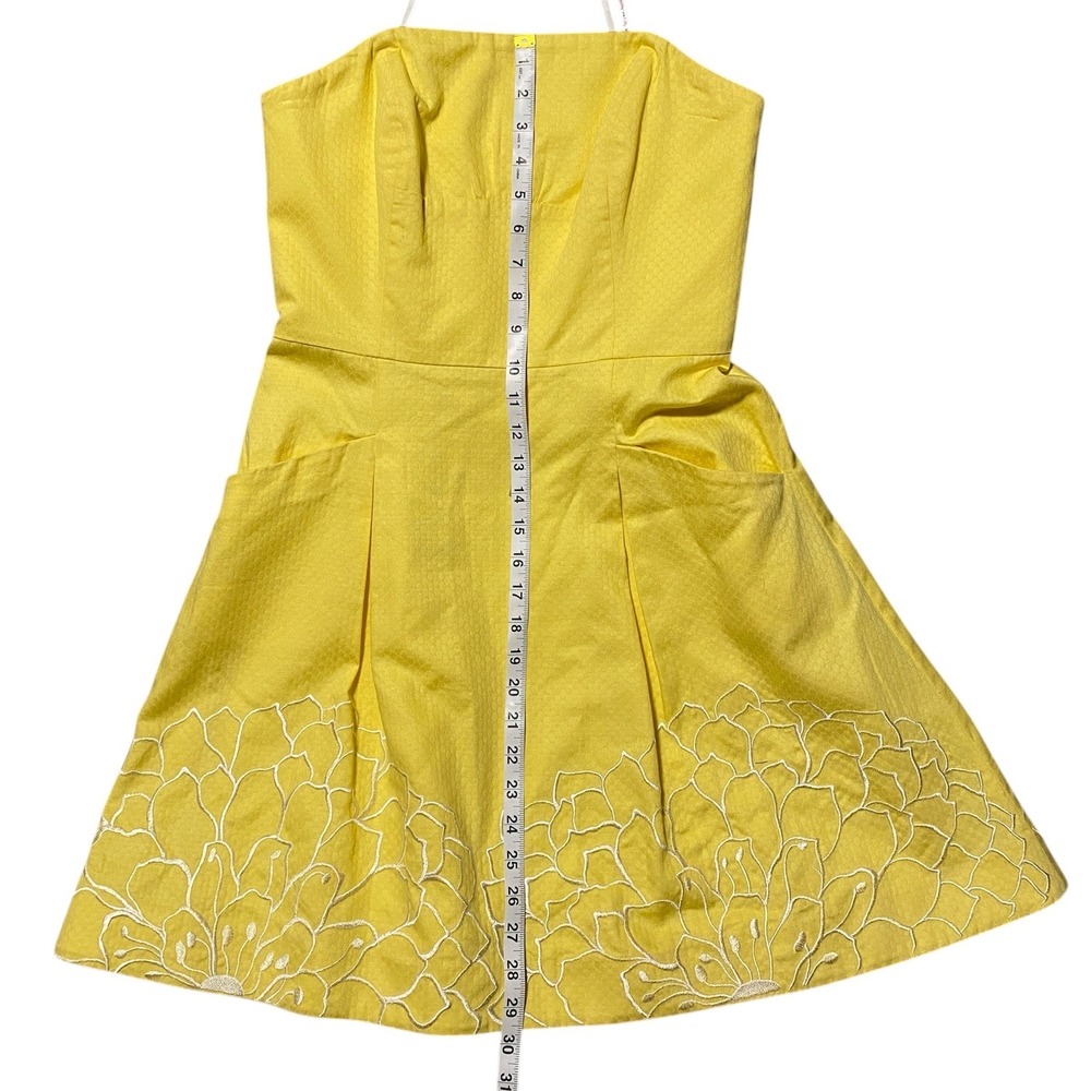 Lilly Pulitzer Blossom Starfruit Yellow Dahling Blooms Dress Size 6 MSRP $268 - Picture 5 of 9